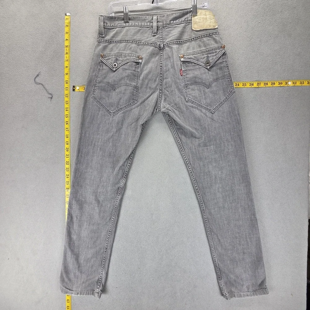 Vintage Levis Engineered Jeans Mens Gray Zip Flap Pockets Fits 32x30
